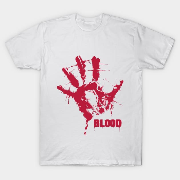 Bloody hand T-Shirt by xartt